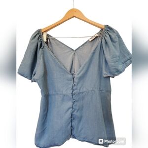 Zara Woman 100% Lyocel prairie top